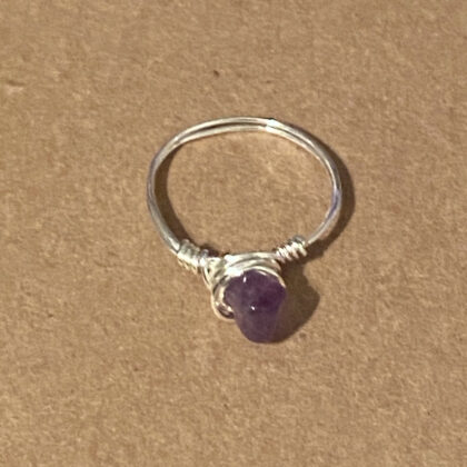 Natural Stone Ring - Amethyst