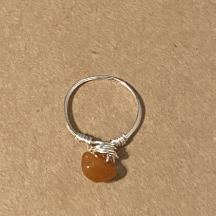 Natural Stone Ring – Peach Aventurine