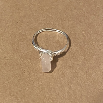 Natural Stone Ring - Rose Quartz