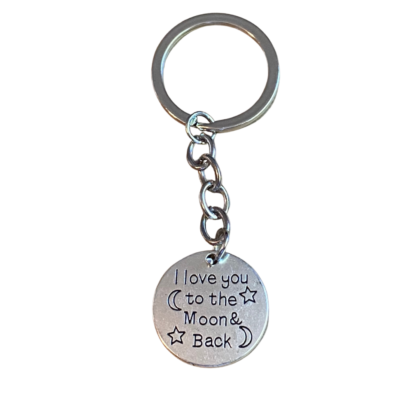 I love you to the moon & back keychain