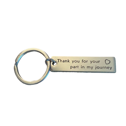 Thank you journey keychain